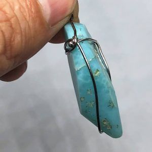 Comprar colgante acero larimar piedra preciosa LarimarCAG4