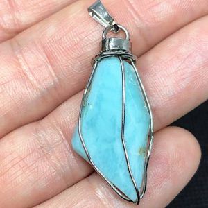 Comprar colgante acero larimar piedra preciosa LarimarCAG5