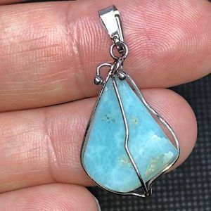 Comprar colgante acero larimar piedra preciosa LarimarCAG6