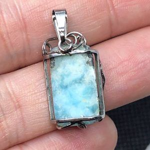 Comprar colgante acero larimar piedra preciosa LarimarCAG8