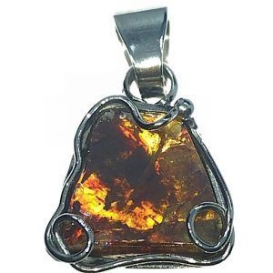 Esfalerita blenda acaramelada mineral comprar precio colgante acero ref ColganteaceroBlendaacaramelada1a1