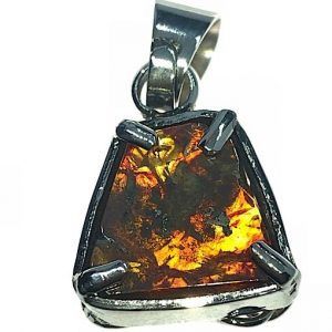 Esfalerita blenda acaramelada mineral comprar precio colgante acero ref ColganteaceroBlendaacaramelada1a1