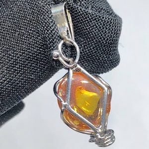 Esfalerita blenda acaramelada mineral comprar precio colgante acero ref ColganteaceroBlendaacaramelada1a2