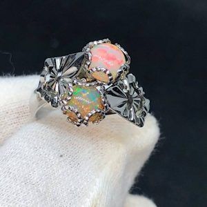 Piedra ópalo precio comprar online anillo acero OPALJAA9A3