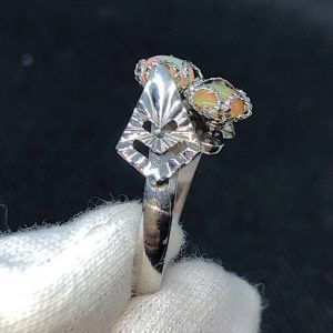 Piedra ópalo precio comprar online anillo acero OPALJAA9A3