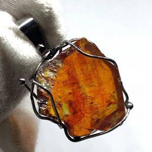 Esfalerita blenda acaramelada mineral comprar precio colgante acero ref BlendaacarameladaCA1a2