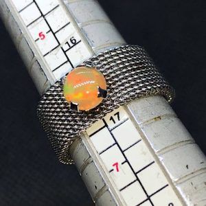 Piedra ópalo precio comprar online anillo acero OPALJAA9A4