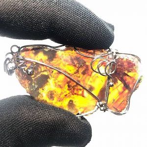 Esfalerita blenda acaramelada mineral especial comprar precio colgante acero ref BlendaacarameladaCA1a8