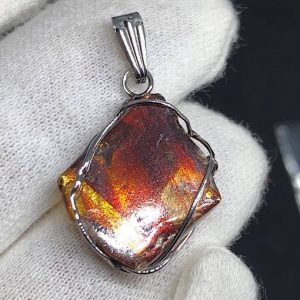 Esfalerita blenda acaramelada mineral comprar precio colgante acero ref BlendaacarameladaCA1a5