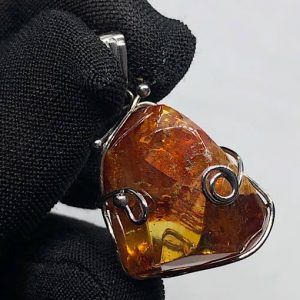 Esfalerita blenda acaramelada mineral comprar precio colgante acero ref BlendaacarameladaCA1a9
