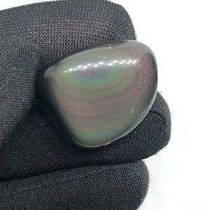 Comprar obsidiana negra con efecto arcoíris piedra natural mediano OAM3A2