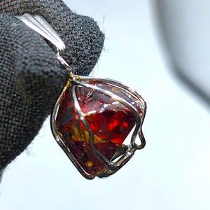 Esfalerita blenda acaramelada mineral comprar precio colgante acero ref BlendaacarameladaCA1a10