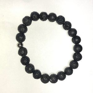 Pulsera roca volcánica bola 8 mm especial