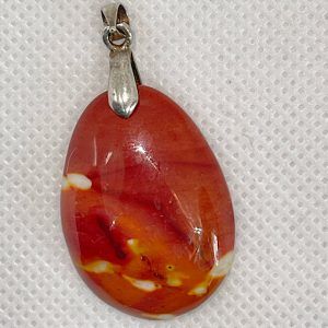 Comprar colgante jaspe rojo en plata.