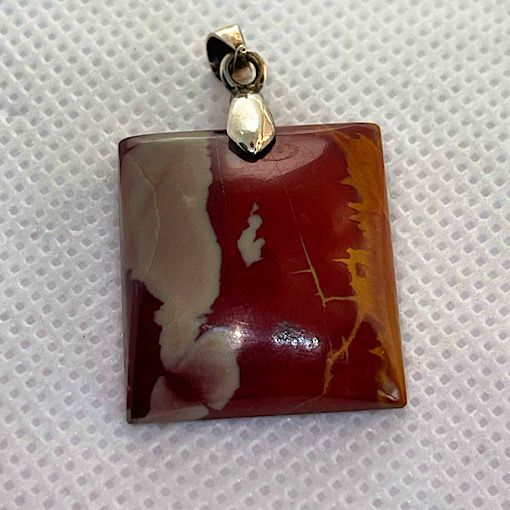 Comprar colgante jaspe rojo en plata.