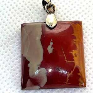 Comprar colgante jaspe rojo en plata.