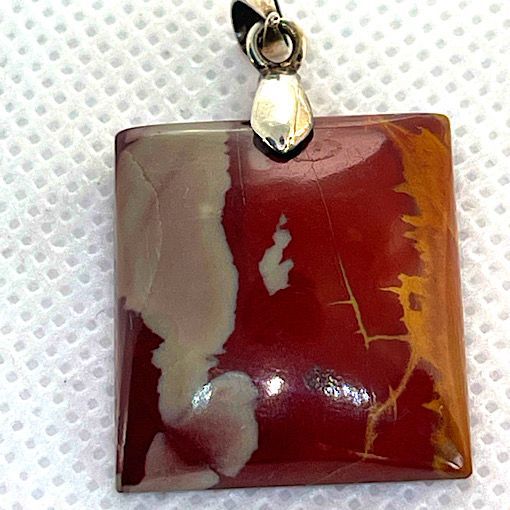 Comprar colgante jaspe rojo en plata.