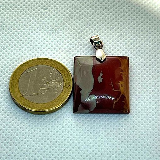 Comprar colgante jaspe rojo en plata.