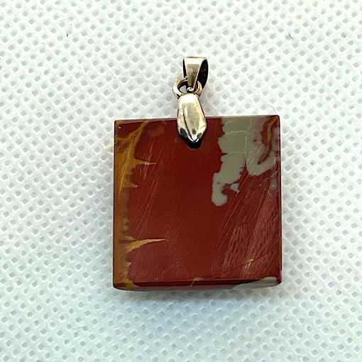 Comprar colgante jaspe rojo en plata.