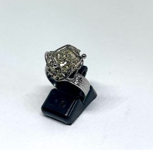 Anillo de Pirita en acero PJCA2A