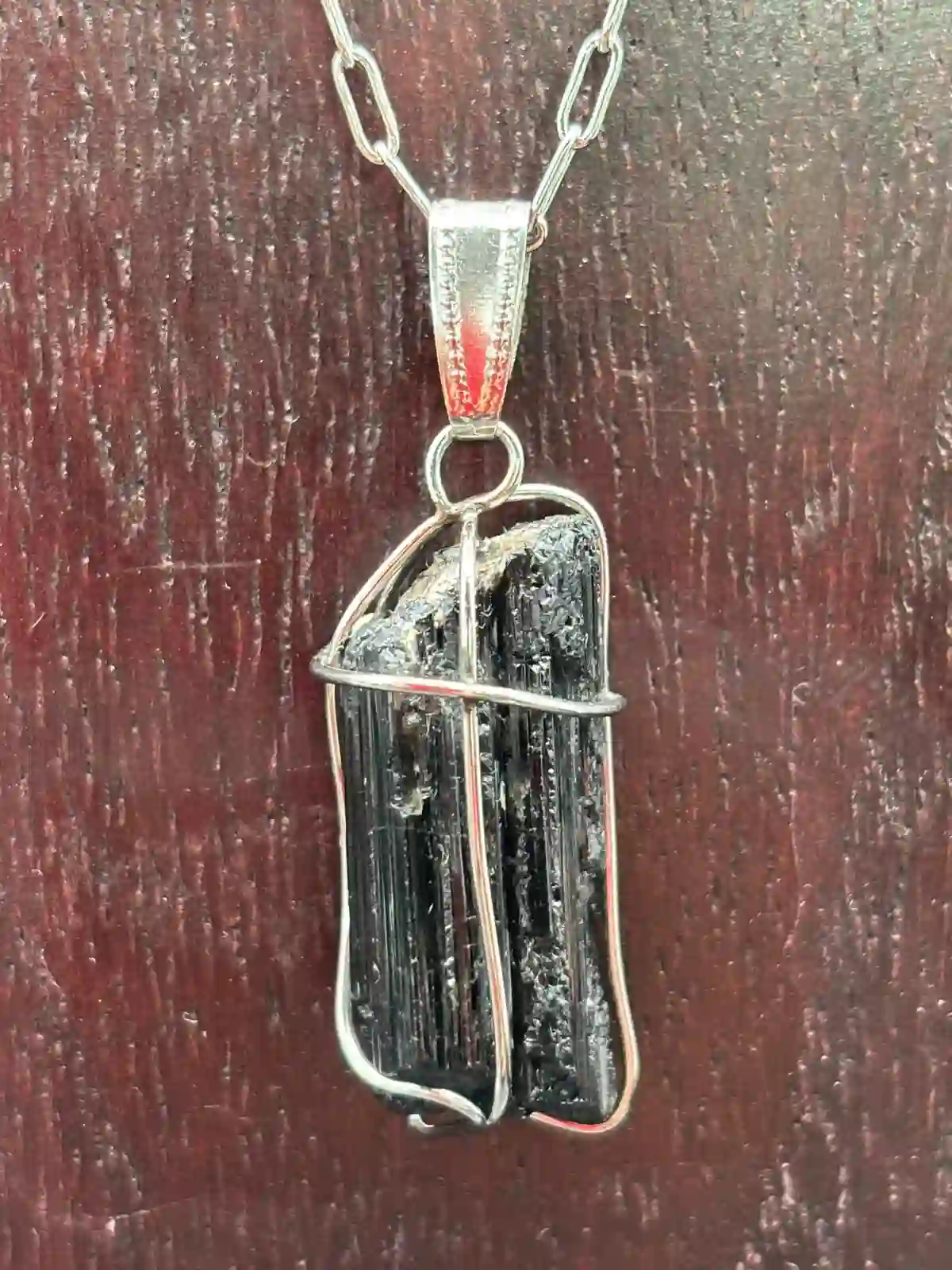 Colgante de Turmalina negra especial para la Proteccion.