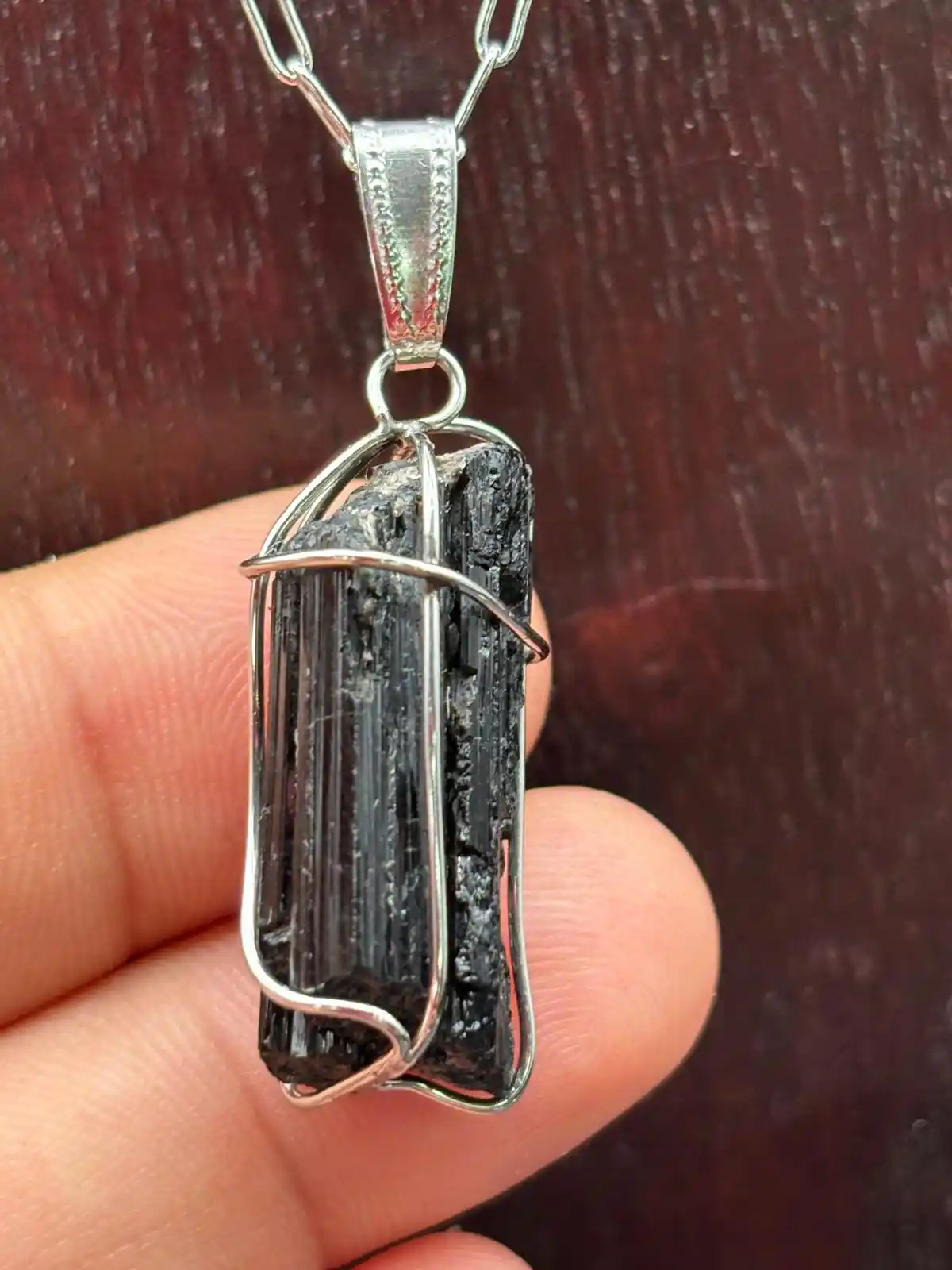 Colgante de Turmalina negra especial para la Proteccion.