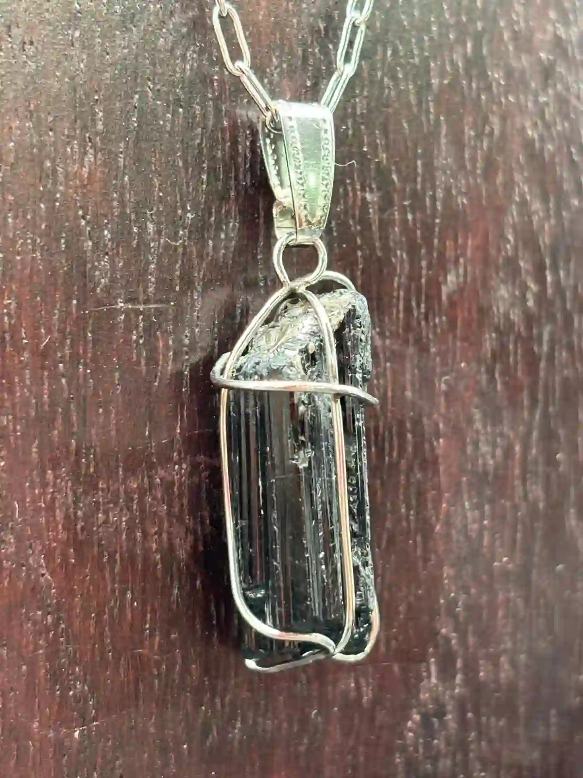 Colgante de Turmalina negra especial para la Proteccion.