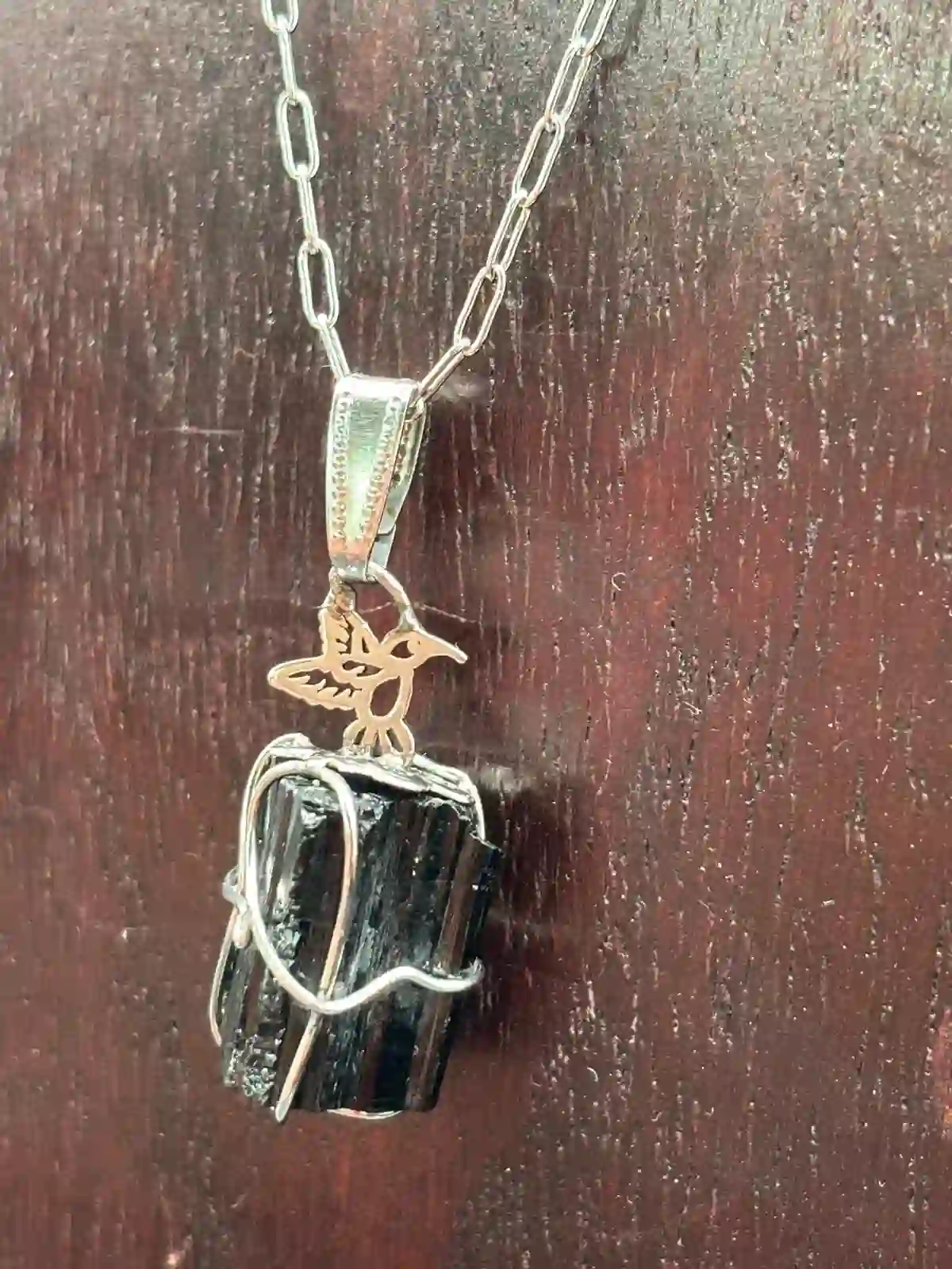 Colgante de Turmalina negra especial.