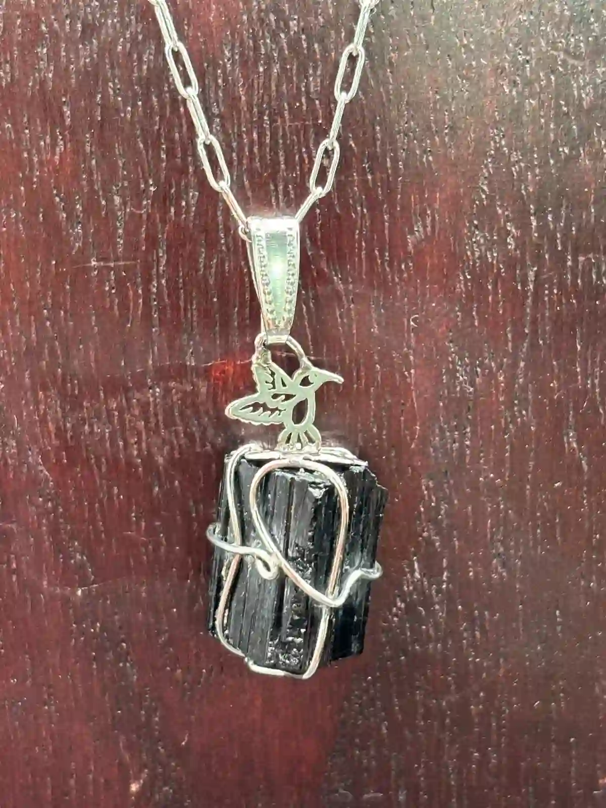 Colgante de Turmalina negra especial.