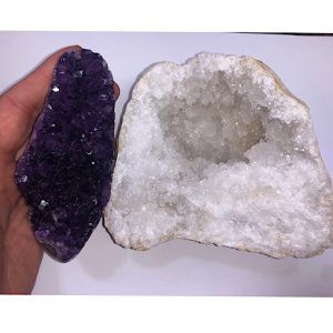 Minerales variados geoda cuarzo drusa amatista