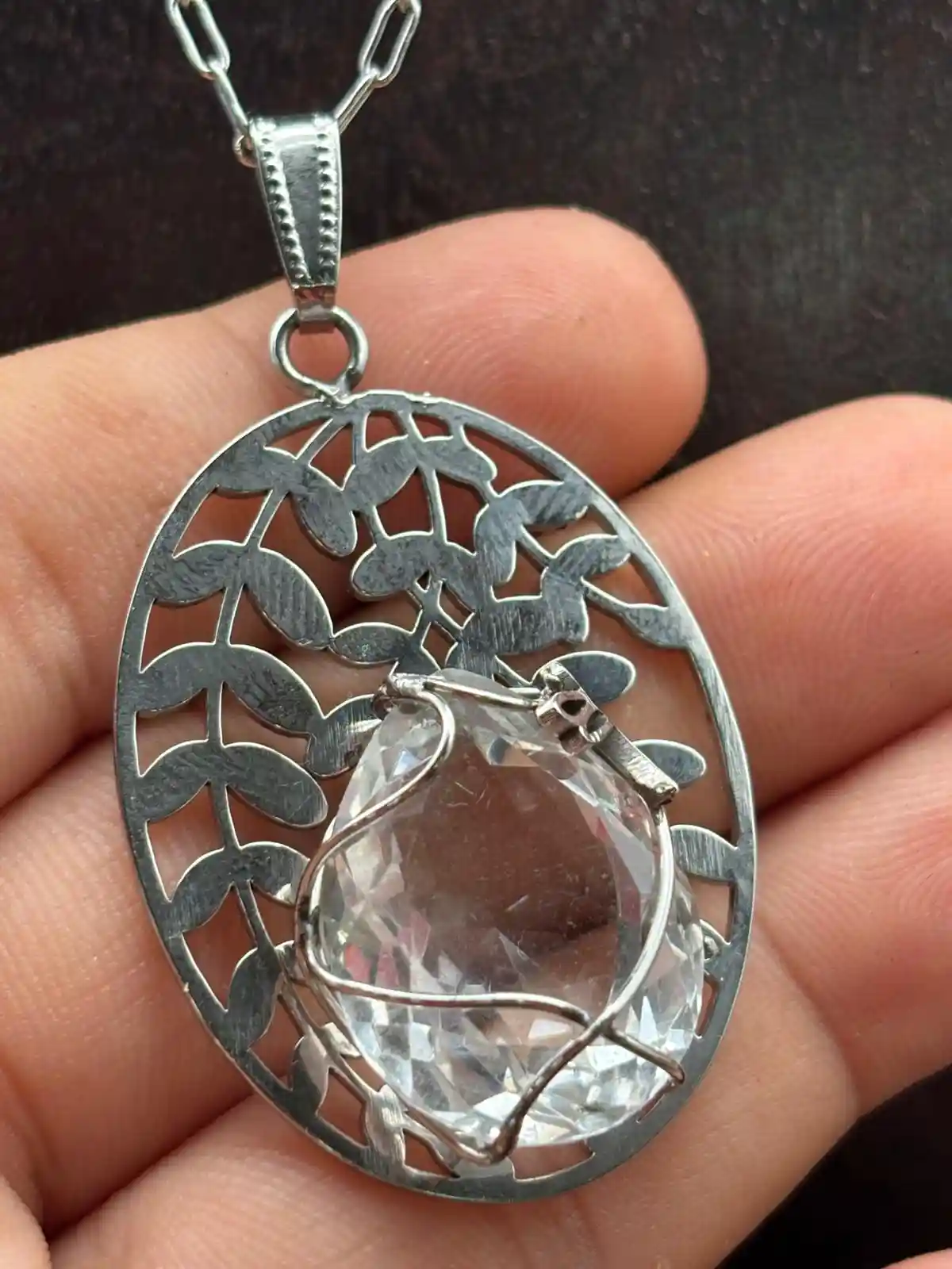 Colgante Sanador de Cuarzo cristal de Roca.