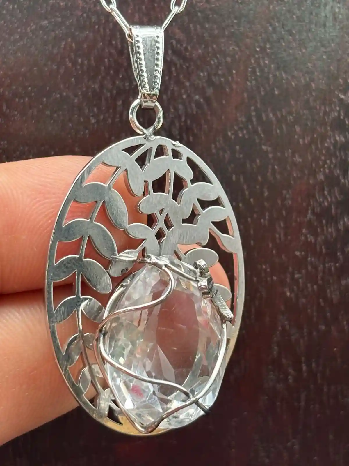 Colgante Sanador de Cuarzo cristal de Roca.