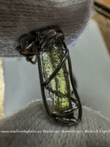 moldavita autentica joyería en acero sueños de plata