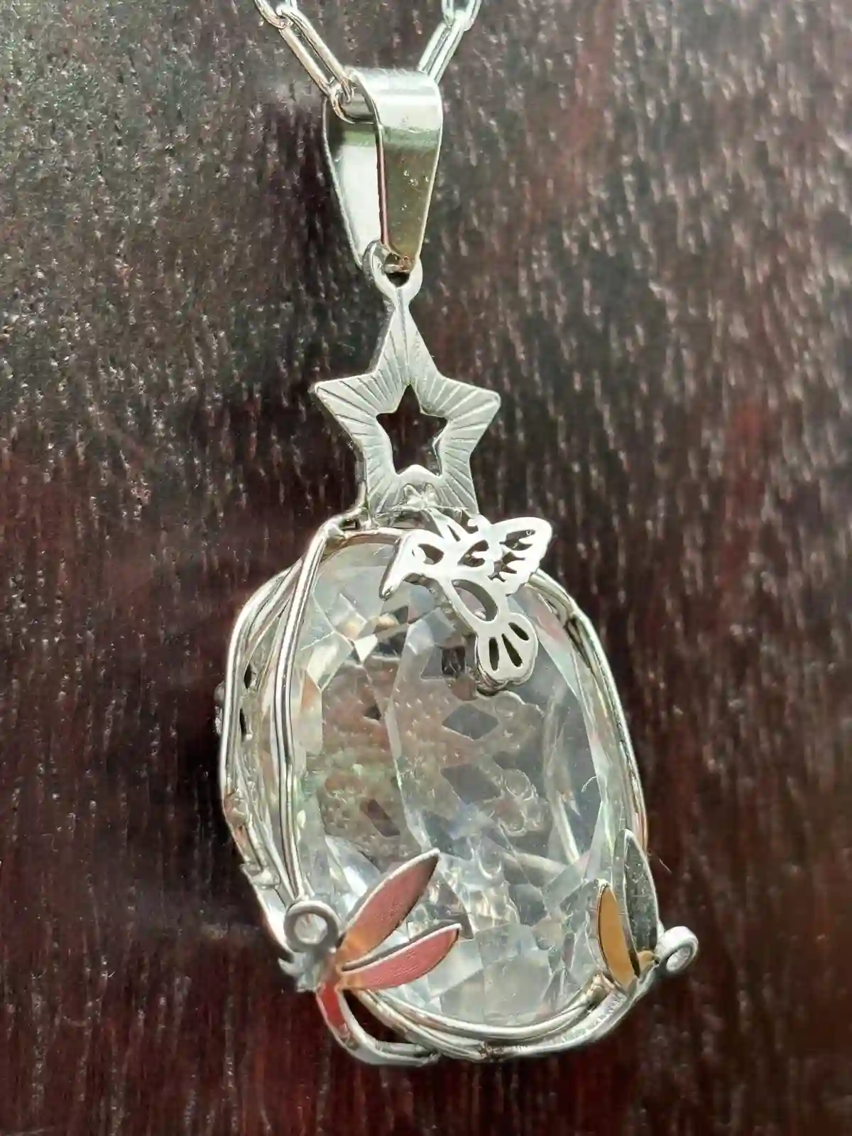 Colgante Sanador de Cuarzo cristal de Roca.