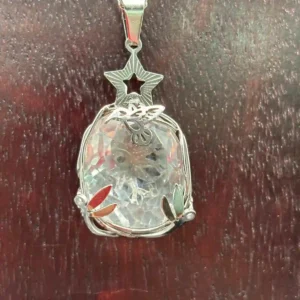 Colgante Sanador de Cuarzo cristal de Roca.