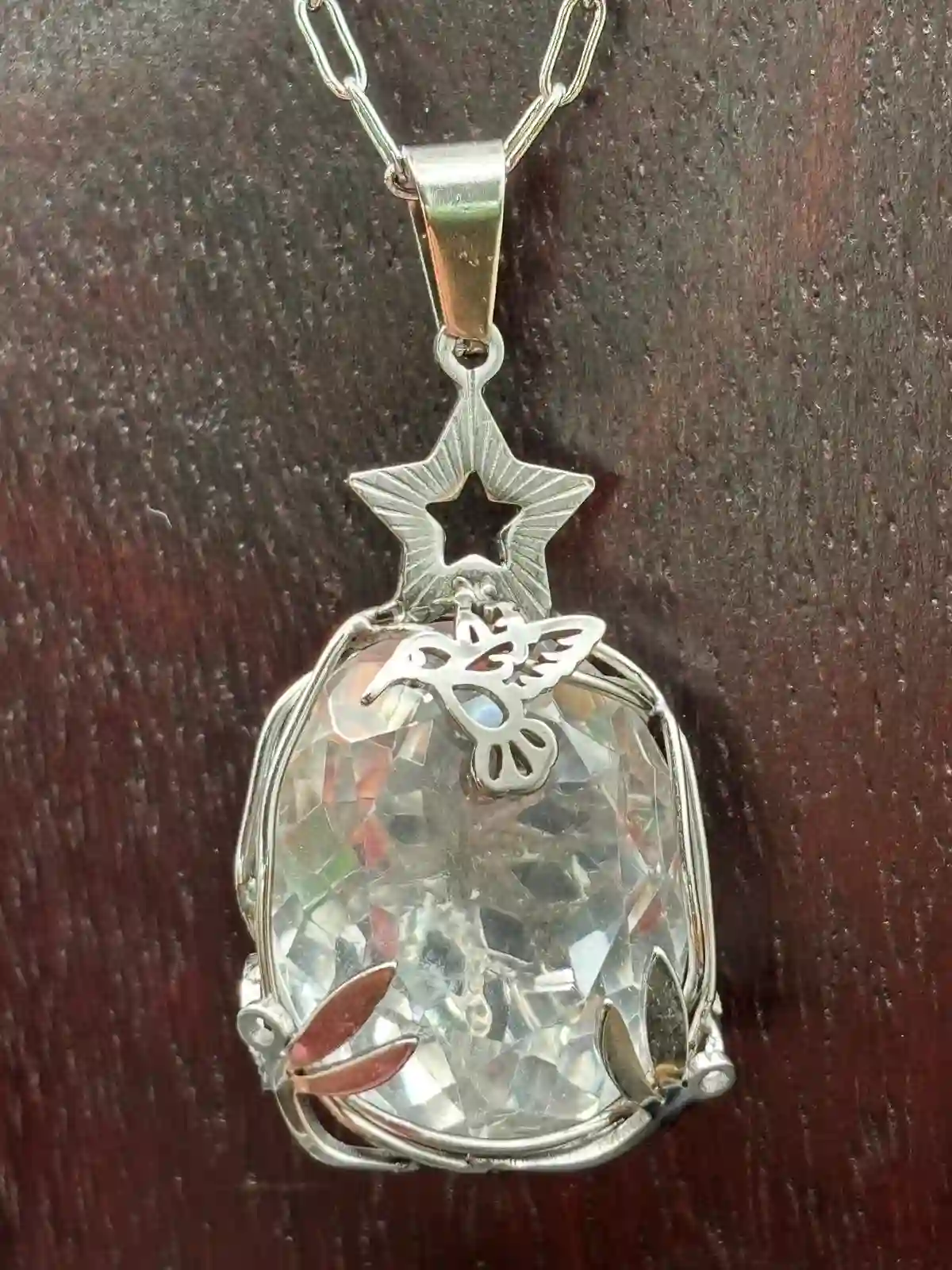 Colgante Sanador de Cuarzo cristal de Roca.