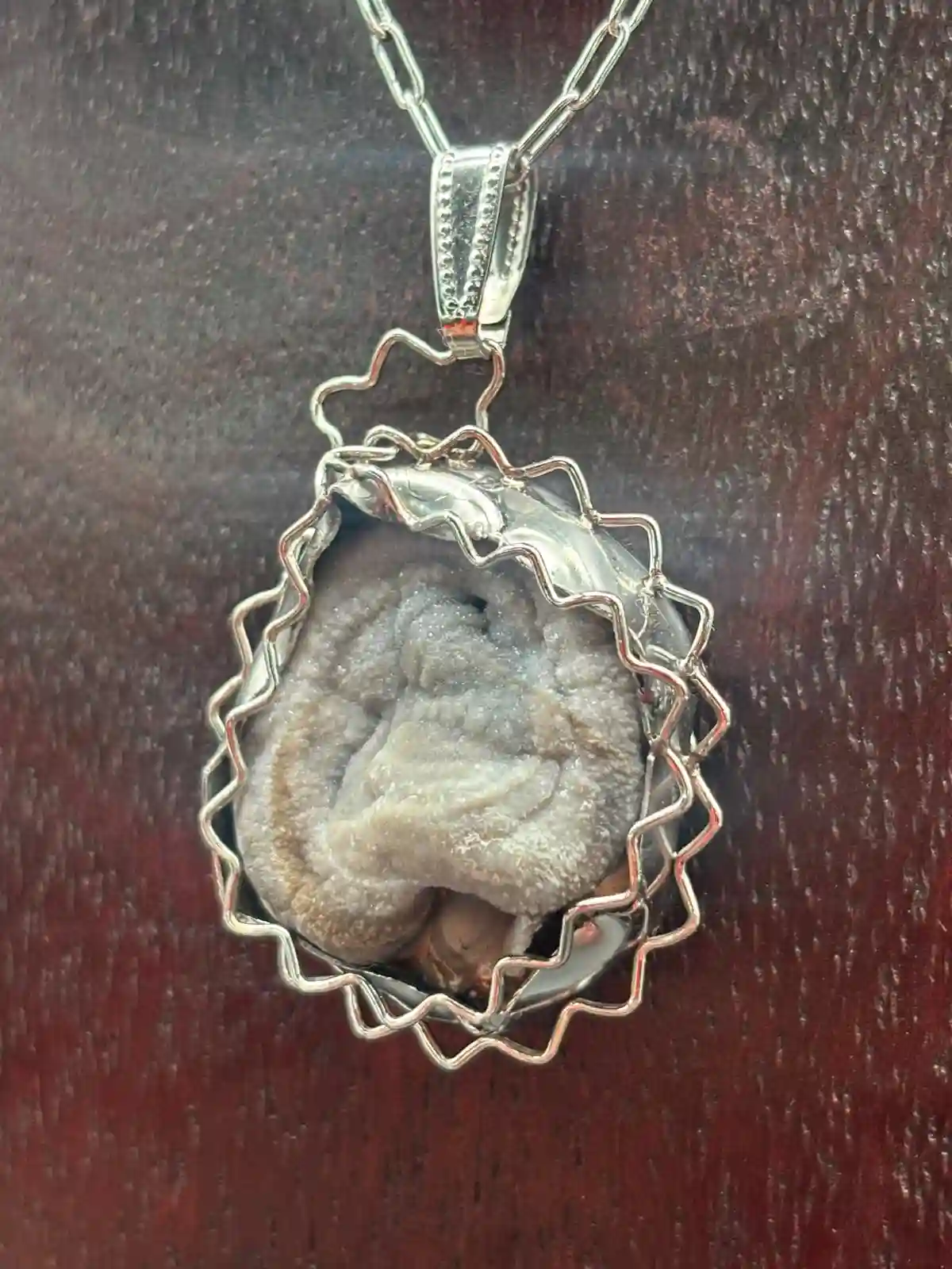 Colgante de Flor de Agata.