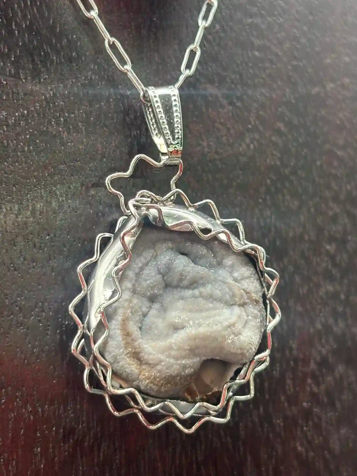 Colgante de Flor de Agata.