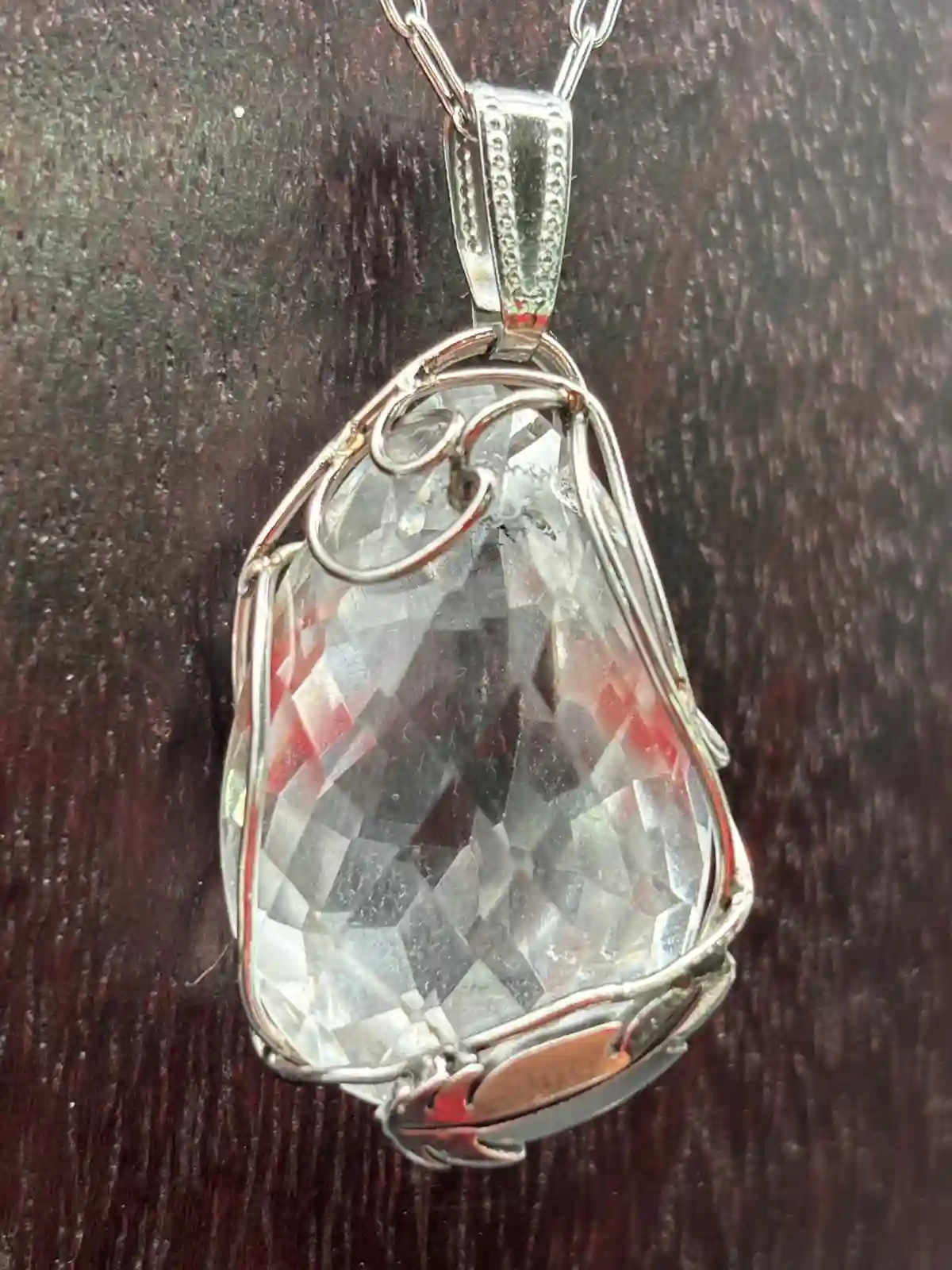 Colgante Sanador de Cuarzo cristal de Roca.