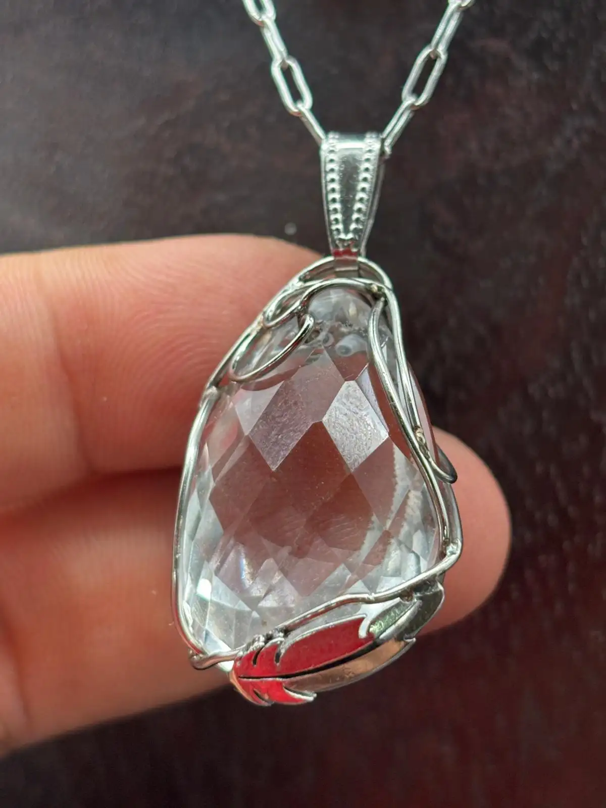 Colgante Sanador de Cuarzo cristal de Roca.