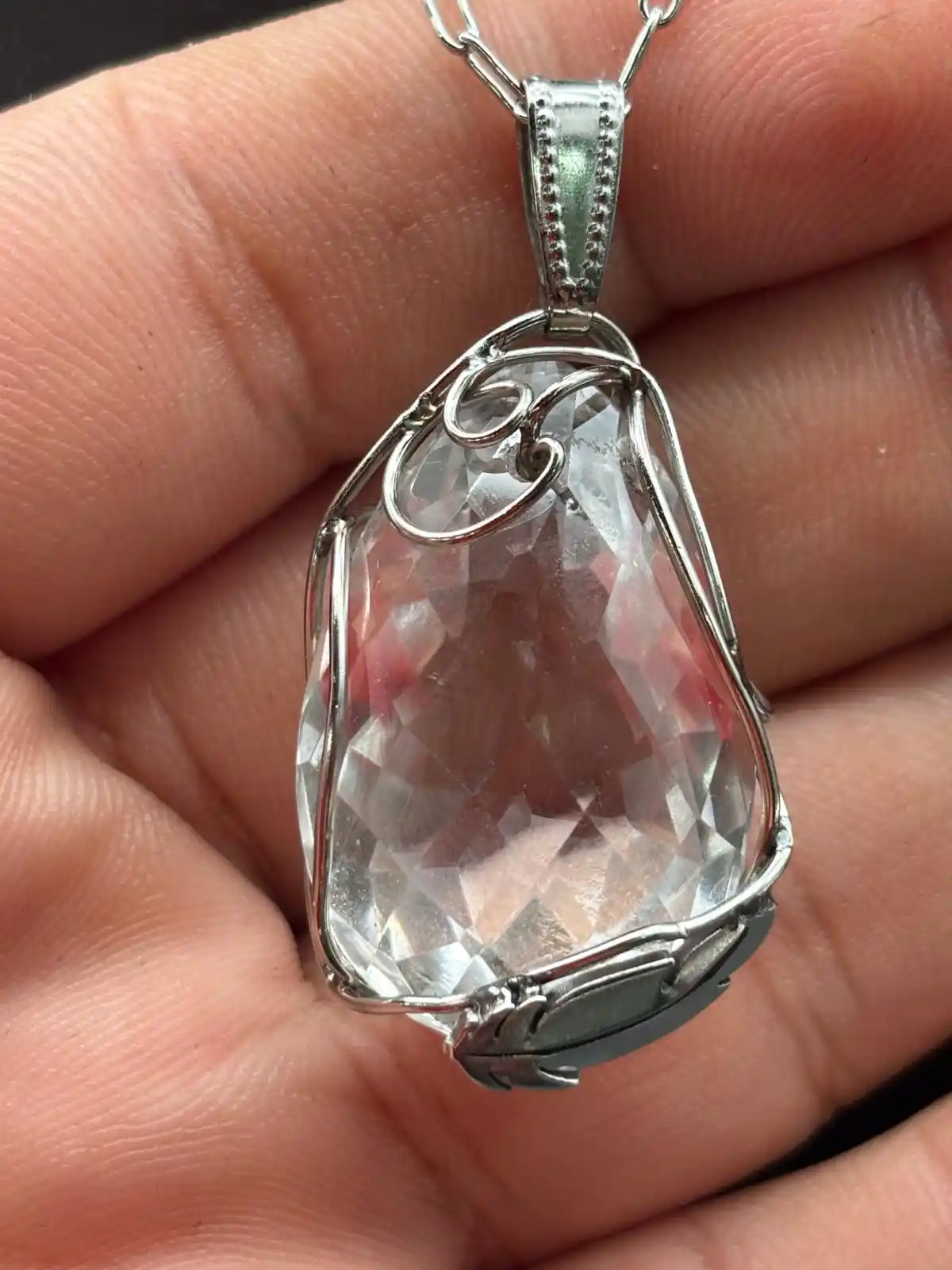 Colgante Sanador de Cuarzo cristal de Roca.