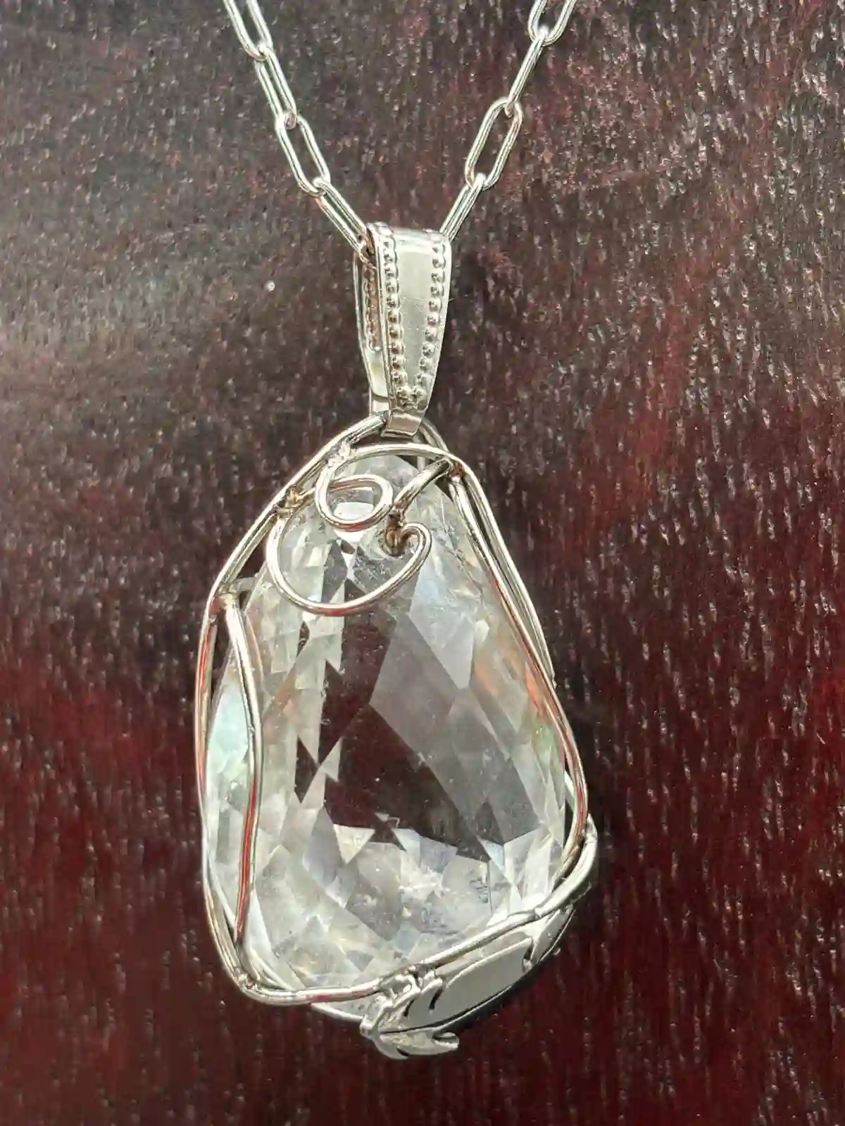 Colgante Sanador de Cuarzo cristal de Roca.