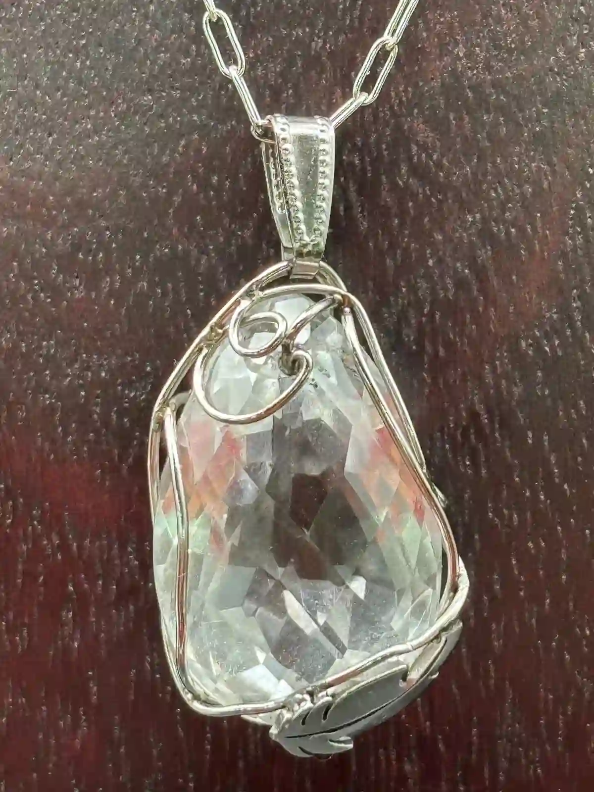 Colgante Sanador de Cuarzo cristal de Roca.