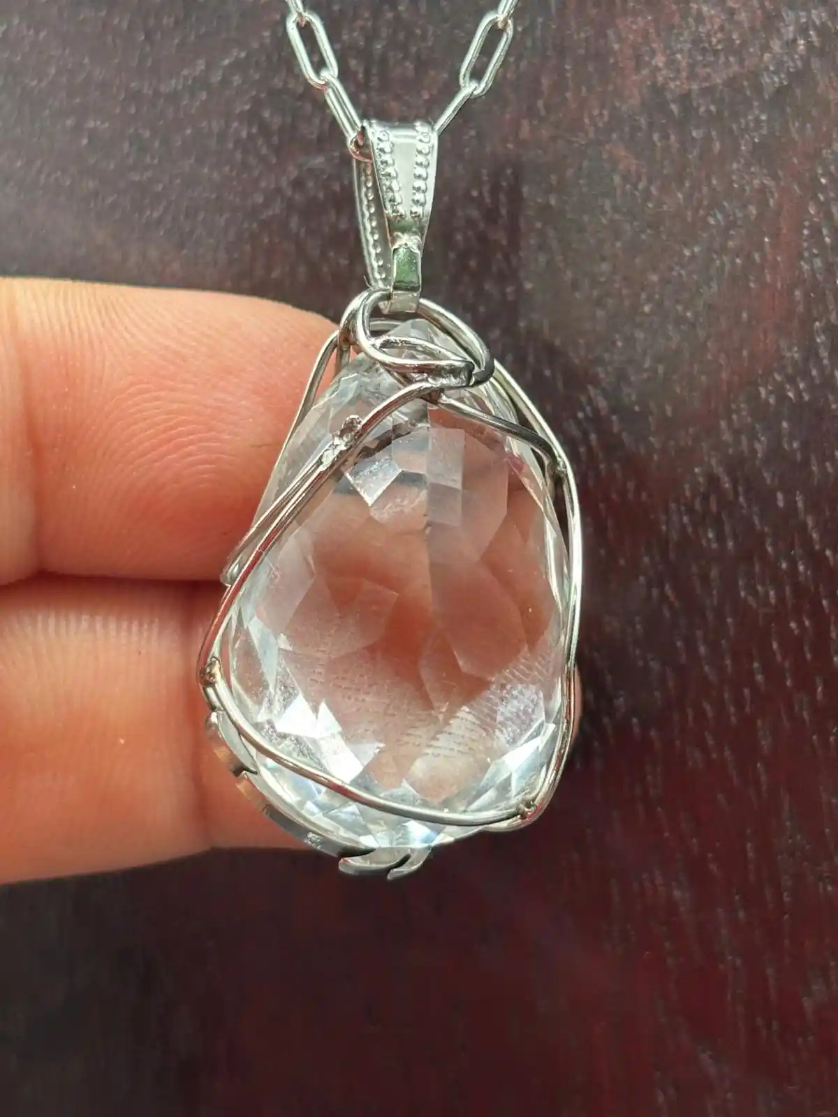 Colgante Sanador de Cuarzo cristal de Roca.