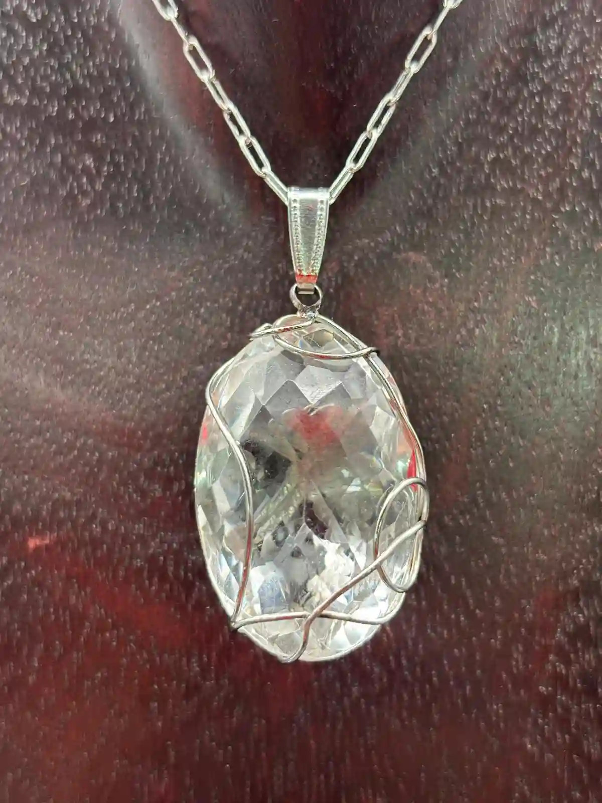 Colgante Sanador de Cuarzo cristal de Roca especial para la trasformacion.