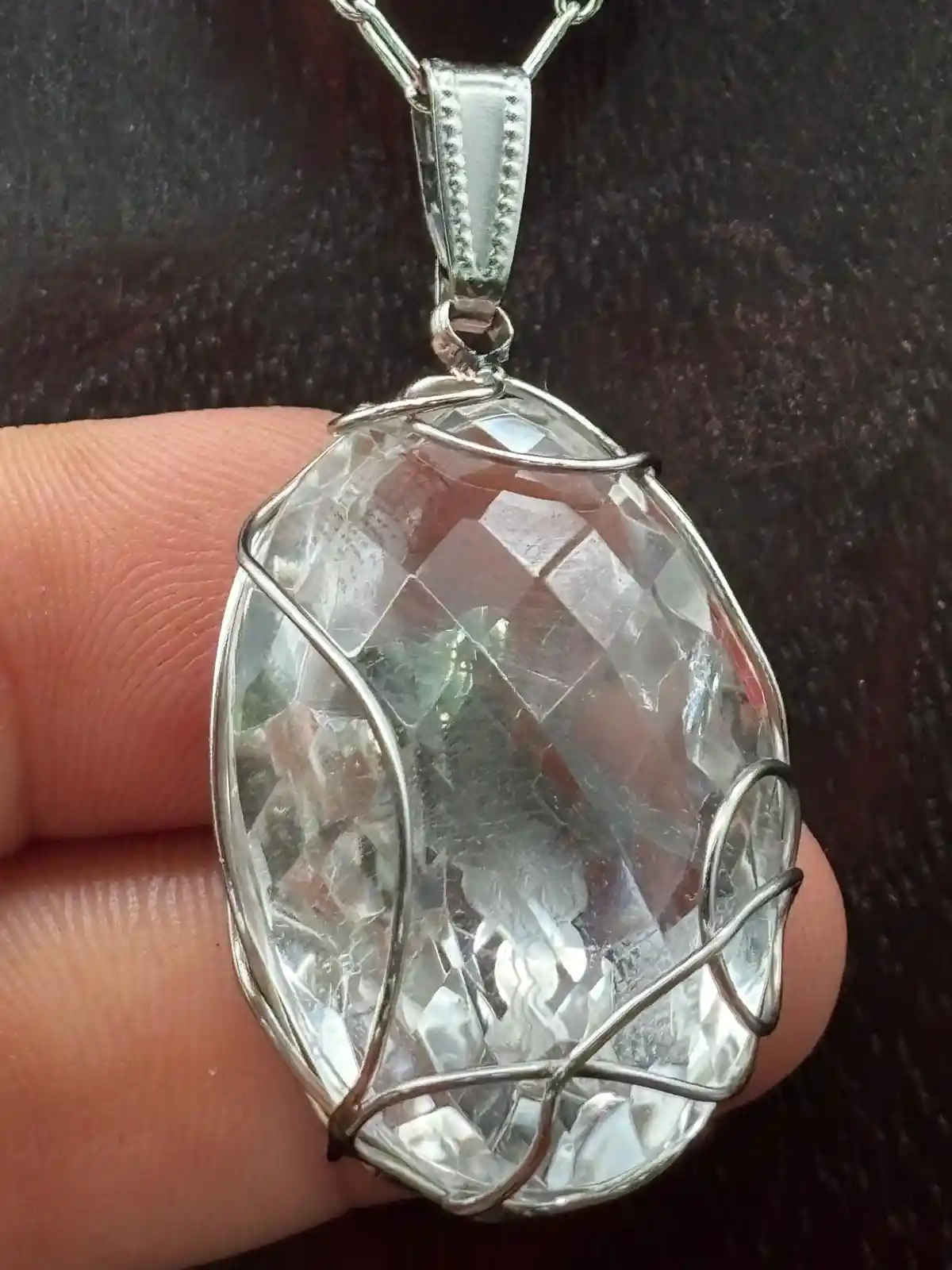 Colgante Sanador de Cuarzo cristal de Roca especial para la trasformacion.