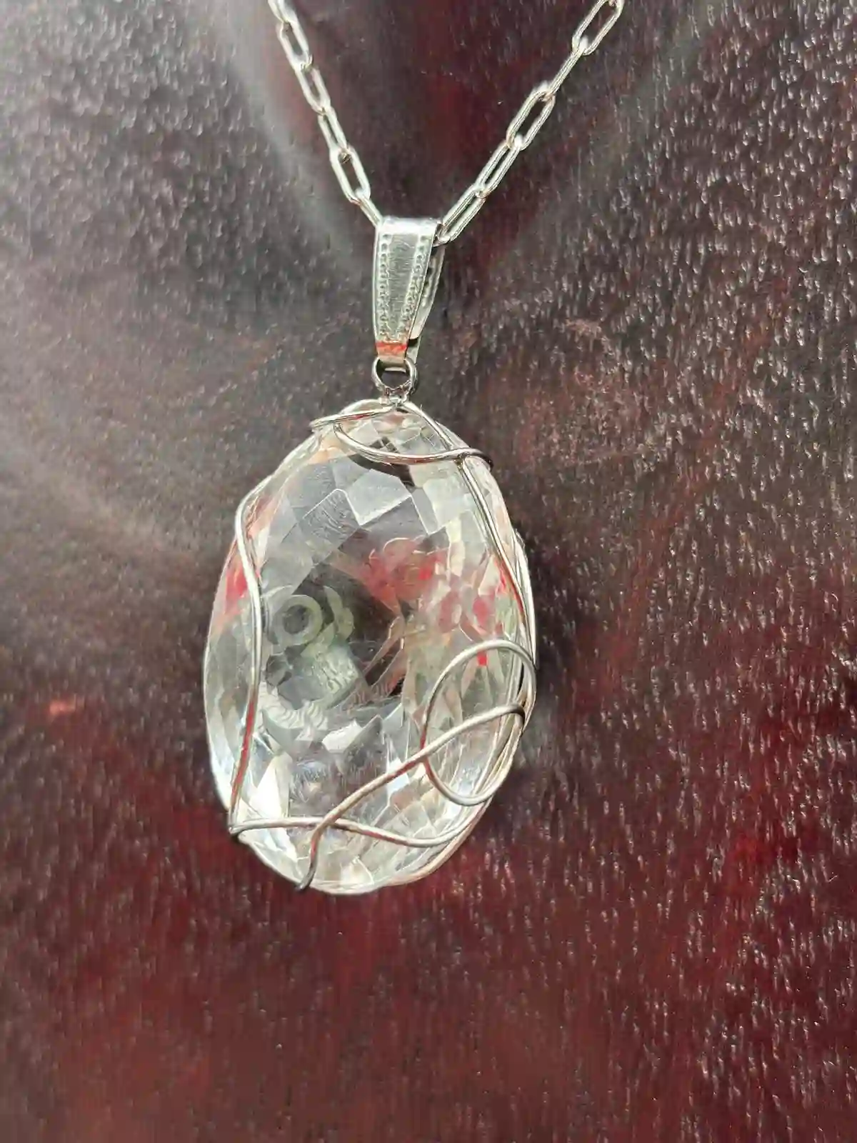 Colgante Sanador de Cuarzo cristal de Roca especial para la trasformacion.