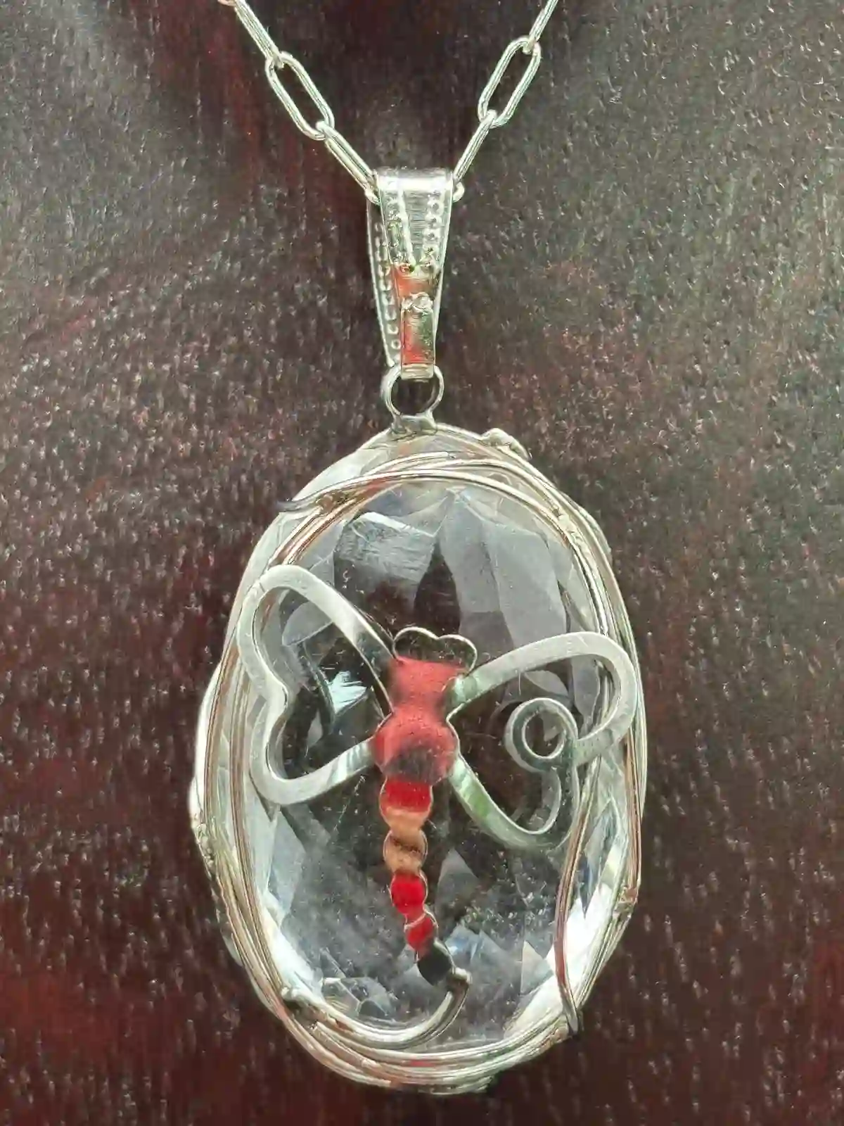 Colgante Sanador de Cuarzo cristal de Roca especial para la trasformacion.